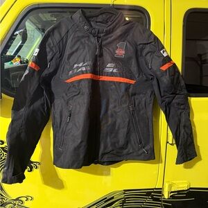 Harley-Davidson Black Performance Jacket with Orange Stripes